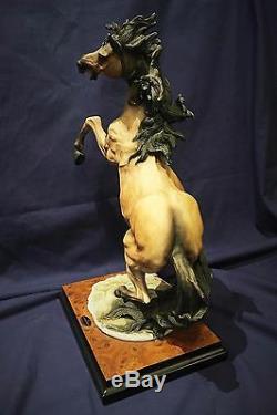 Guiseppe Armani Rearing Horse Porcelain Statue, 1992, LTD ED Signed. $5K VALUE