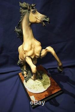 Guiseppe Armani Rearing Horse Porcelain Statue, 1992, LTD ED Signed. $5K VALUE