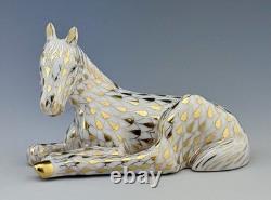 HEREND Guild Foal Gold Fishnet Horse Figurine Day One Membership