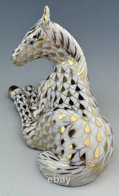 HEREND Guild Foal Gold Fishnet Horse Figurine Day One Membership