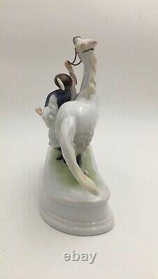 HEREND Hungary Porcelain Horse and Trainer Figurine #5588