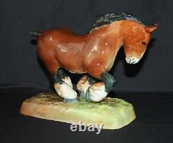 HN2623 Royal Doulton Horse figure. Punch Peon Chestnut Shire. William Chance