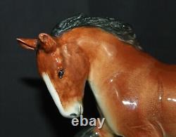 HN2623 Royal Doulton Horse figure. Punch Peon Chestnut Shire. William Chance