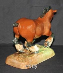 HN2623 Royal Doulton Horse figure. Punch Peon Chestnut Shire. William Chance