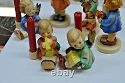 HUMMEL GOEBEL (6) FIGURINES CANDLES ANGEL TRIO NOSE GAY BOY WithHORSE & GIRL WithFIR