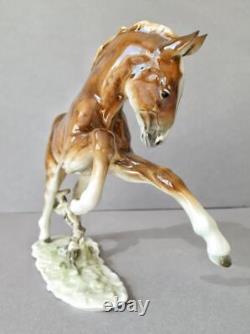 HUTSCHENREUTHER 1950's Germany Antique Porcelain Statue Figurine Horse Foal 7