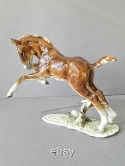 HUTSCHENREUTHER 1950's Germany Antique Porcelain Statue Figurine Horse Foal 7