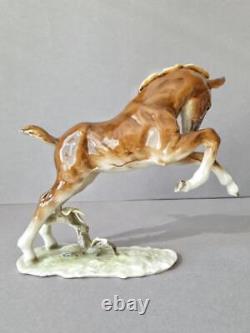 HUTSCHENREUTHER 1950's Germany Antique Porcelain Statue Figurine Horse Foal 7