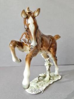 HUTSCHENREUTHER 1950's Germany Antique Porcelain Statue Figurine Horse Foal 7