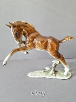 HUTSCHENREUTHER 1950's Germany Antique Porcelain Statue Figurine Horse Foal 7