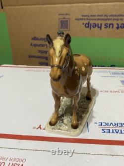 Hagen Renaker Cinco Draft Horse #244 On Base Palamino Belgian Vtg e3