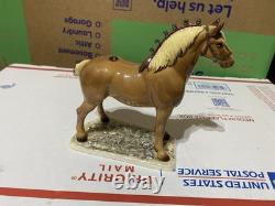 Hagen Renaker Cinco Draft Horse #244 On Base Palamino Belgian Vtg e3