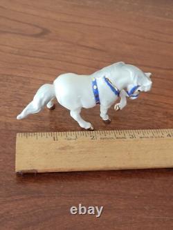 Hagen Renaker Circus Pony Horse Head Down Blue Harness With Label