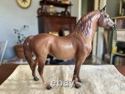 Hagen Renaker DW Morgan Stallion Lippet Brown Horse Figurine with Repairs AS IS