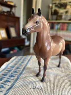 Hagen Renaker DW Morgan Stallion Lippet Brown Horse Figurine with Repairs AS IS