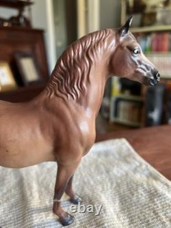 Hagen Renaker DW Morgan Stallion Lippet Brown Horse Figurine with Repairs AS IS