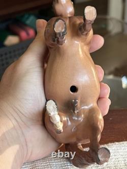 Hagen Renaker DW Morgan Stallion Lippet Brown Horse Figurine with Repairs AS IS