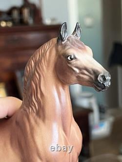Hagen Renaker DW Morgan Stallion Lippet Brown Horse Figurine with Repairs AS IS