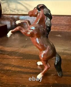 Hagen Renaker Horse Mini Rearing Stallion in Bay Monrovia A-234