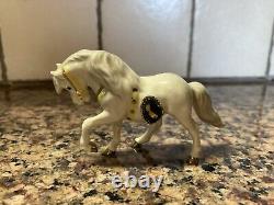 Hagen Renaker Miniatures Head Down Circus Pony With Yellow Harness