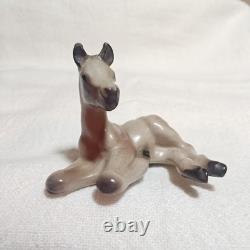 Hagen Renaker Rose Grey Arabian Lying Foal Figurine Monrovia Maureen Love