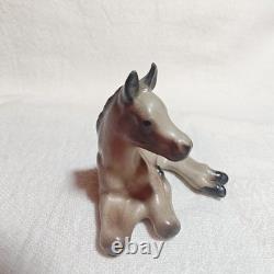 Hagen Renaker Rose Grey Arabian Lying Foal Figurine Monrovia Maureen Love