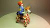 Handmade Figurine Dymkovo Toy Rider On Horse Russian Folk Art Porcelain Hand Painted Miniature