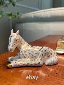 Herend Guild Foal with Gold Fishnet MIB