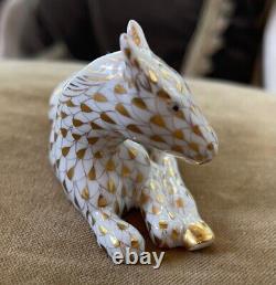 Herend Guild Porcelain Charter Member Horse Foal 1998 Gold Fishnet