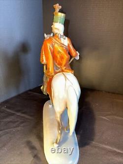 Herend Handpainted Porcelain Hussar Horseman Figurine. Count Andras Hadik 1937