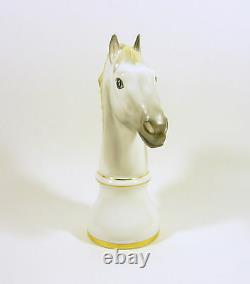 Herend, Horse, Knight (light) Chess Figurine 6.7, Handpainted Porcelain, Mint