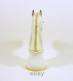 Herend, Horse, Knight (light) Chess Figurine 6.7, Handpainted Porcelain, Mint