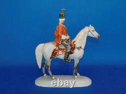 Herend Hungarian Warrior Cavalryman (Huszár) on Horse figurine porcelain