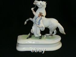Herend Hungary Porcelain 8 Figurine HORSE & TRAINER #5588