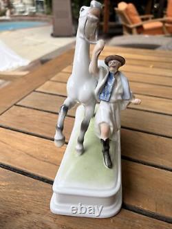 Herend Hungary Porcelain 8 Figurine HORSE WITH TRAINER #5588 Multiple Marks
