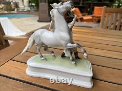 Herend Hungary Porcelain 8 Figurine HORSE WITH TRAINER #5588 Multiple Marks