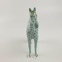 Herend Hungary Porcelain Figure Of A Horse 15238 Green Fishnet 5 Long
