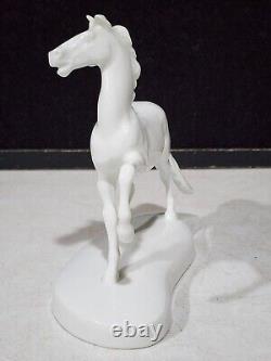 Herend Hungary White Porcelain Blanc De Chine Standing Horse Figurine #5287