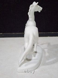 Herend Hungary White Porcelain Blanc De Chine Standing Horse Figurine #5287