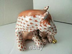 Herend Mare And Foal Horse Red Rust Fishnet Figurine