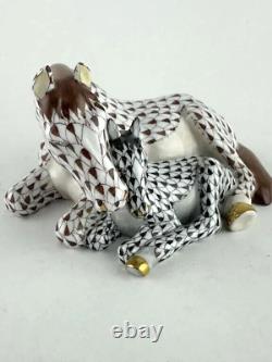 Herend Mare & Foal 2 Color Fishnet Porcelain 15560