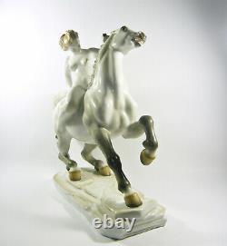 Herend, Nude Amazon Riding A Horse 17, XXL Handpainted Porcelain Figurine