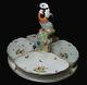 Herend Porcelain 5 Piece Hors D'oeuvres Dish Woodpecker Figurine Gold Pheasants