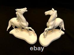 Herend Porcelain White Horse Pair (5277,5287)