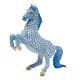 Herend, Prancing Horse 7.25 Tall Porcelain Figurine, Blue, Flawless, $1425