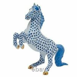 Herend, Prancing Horse 7.25 Tall Porcelain Figurine, Sapphire, Flawless, $1425