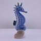 Herend Sea Horse Figurine Blue Fishnet Porcelain Hand Painted Hungary New