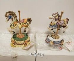 Heritage House Melodies lot of 16 County Fair Collection Musical Carousels