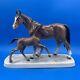 Hertwig & Co Germany Figurine Of A Horse And Colt, 1914 To 1945 Hallmark