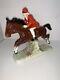 Hertwig & Co Old Mark, Porcelain Woman Equestrian Figurine, Hunting, Horse